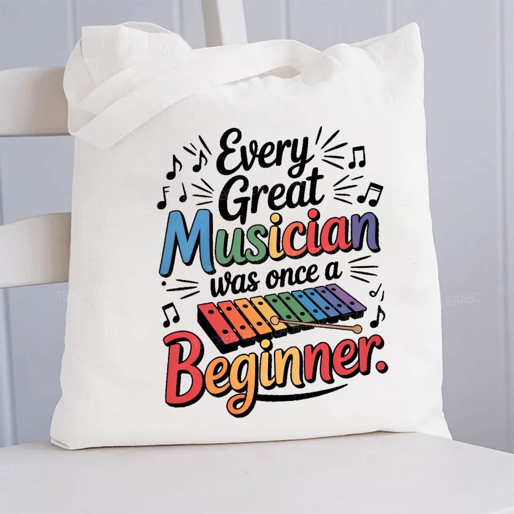 Every Great Musician Was Once A Beginner Canvas Tote Bag