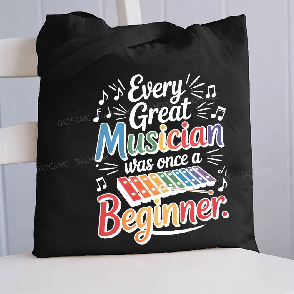 Every Great Musician Was Once A Beginner Canvas Tote Bag