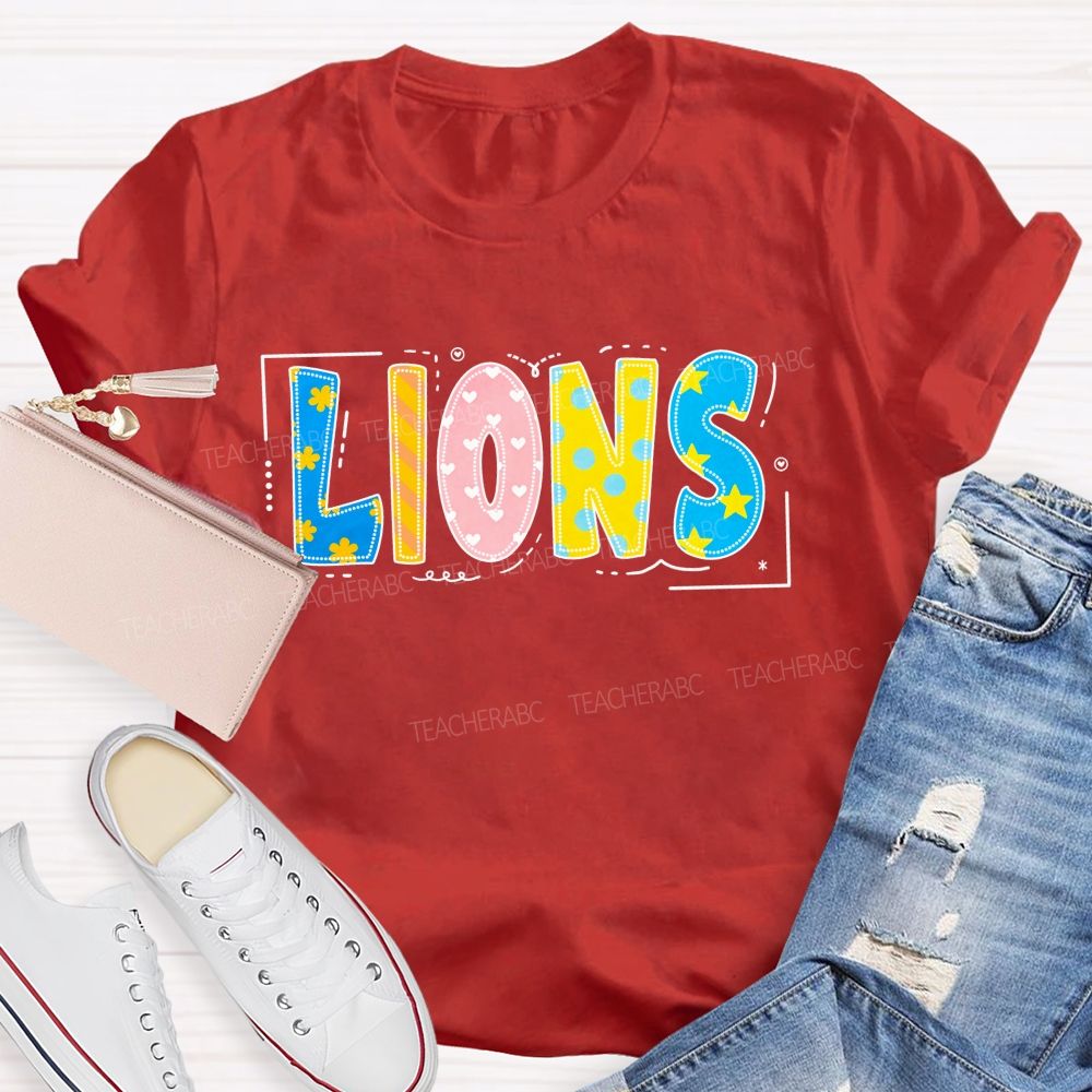 Personalized Mascot Little Star Heart Teacher T-Shirt