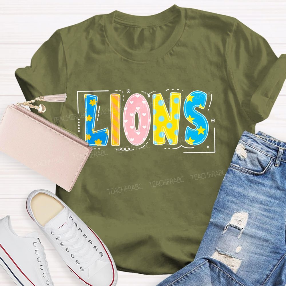 Personalized Mascot Little Star Heart Teacher T-Shirt