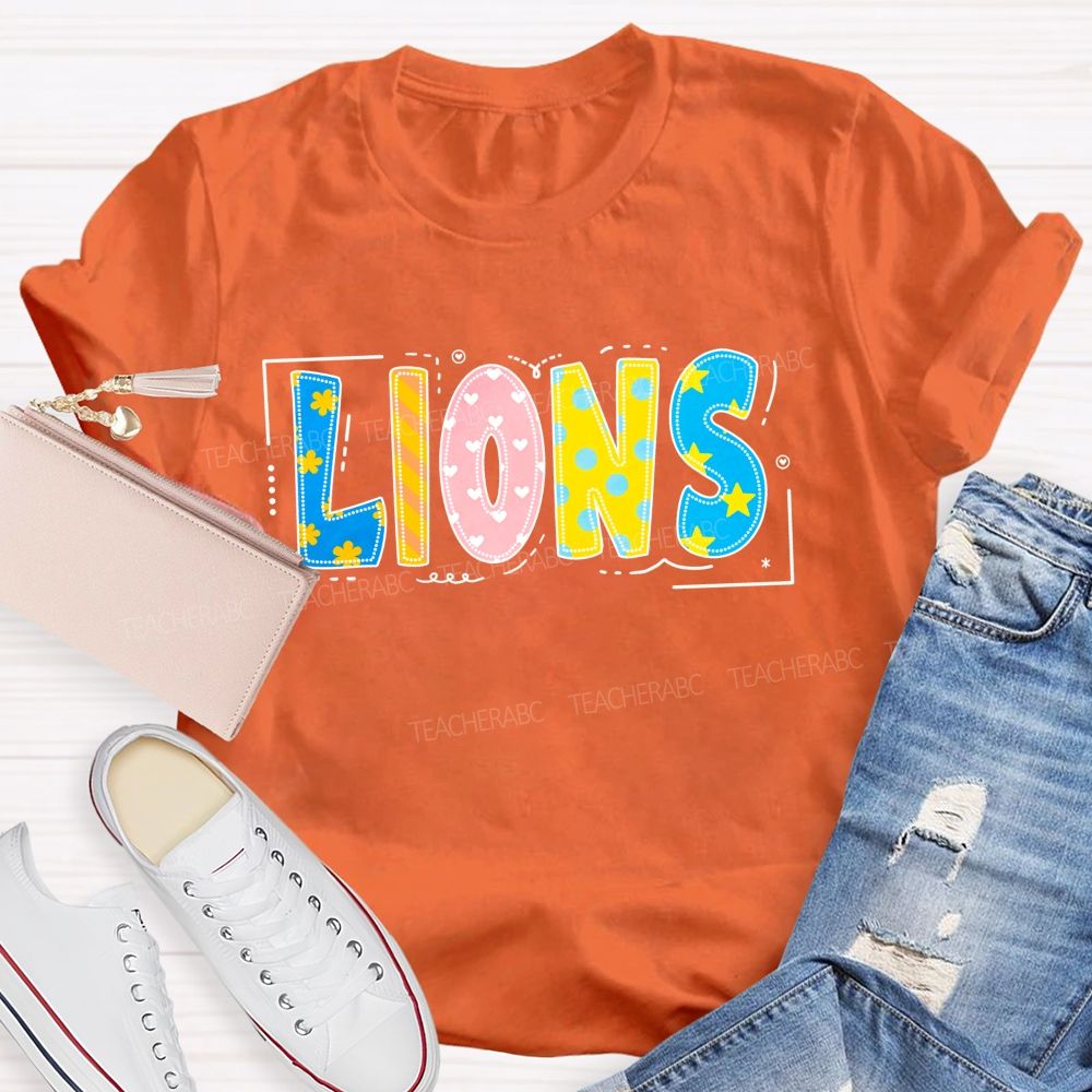 Personalized Mascot Little Star Heart Teacher T-Shirt