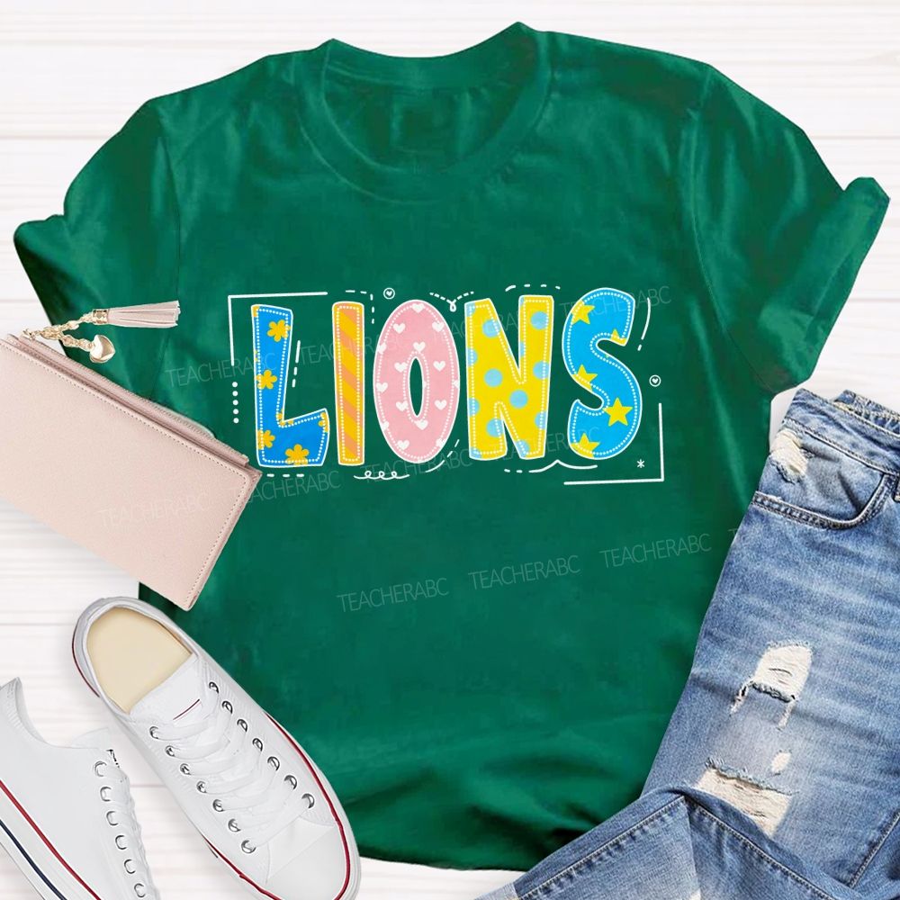 Personalized Mascot Little Star Heart Teacher T-Shirt