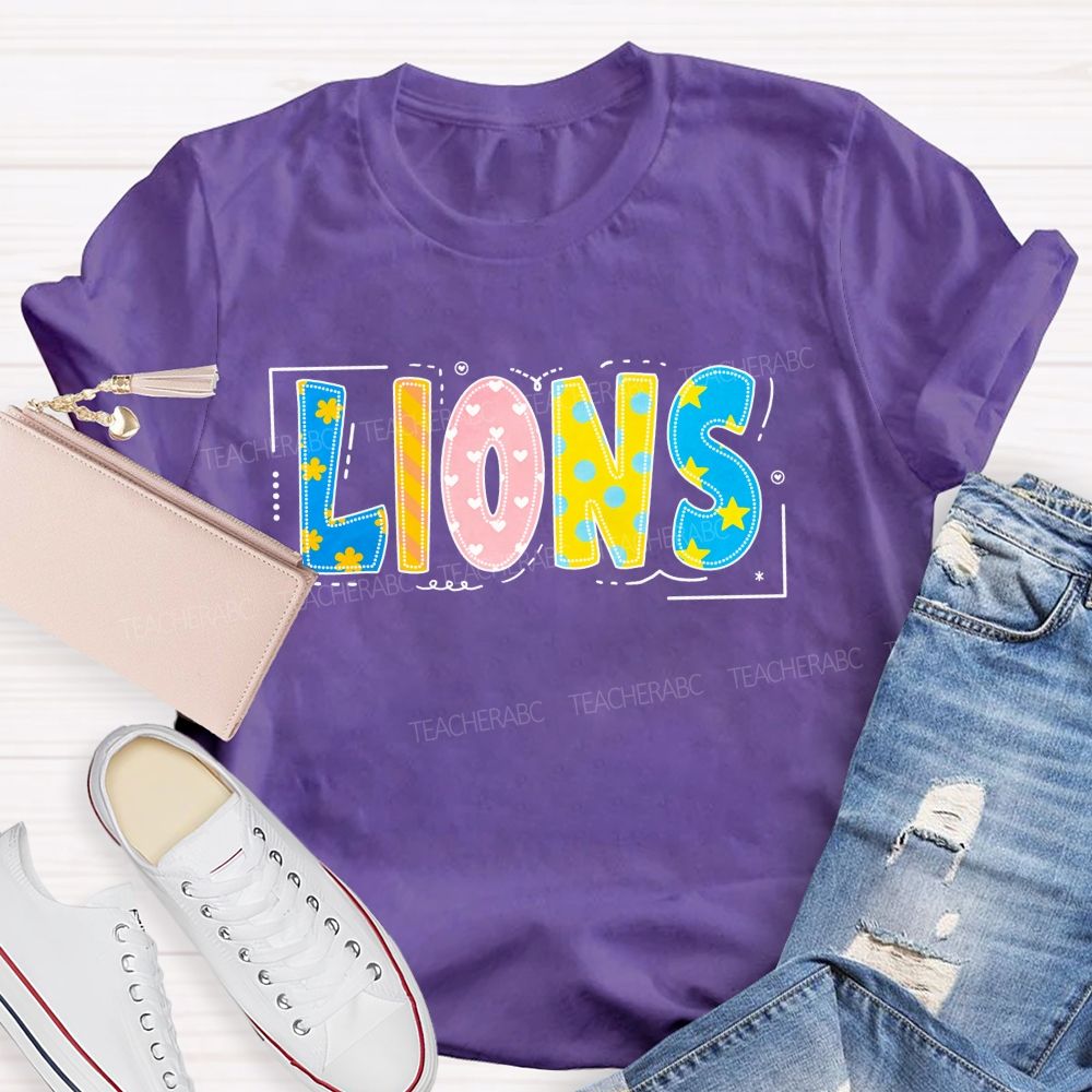 Personalized Mascot Little Star Heart Teacher T-Shirt