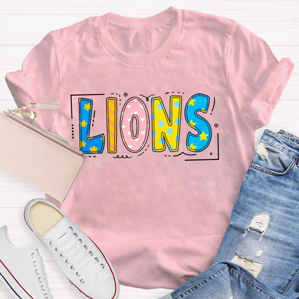 Personalized Mascot Little Star Heart Teacher T-Shirt
