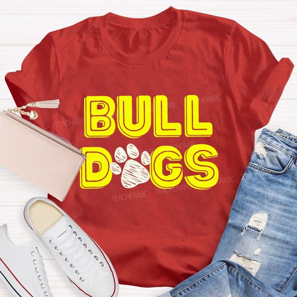 Personalized Mascot Bold Letters Teacher T-Shirt