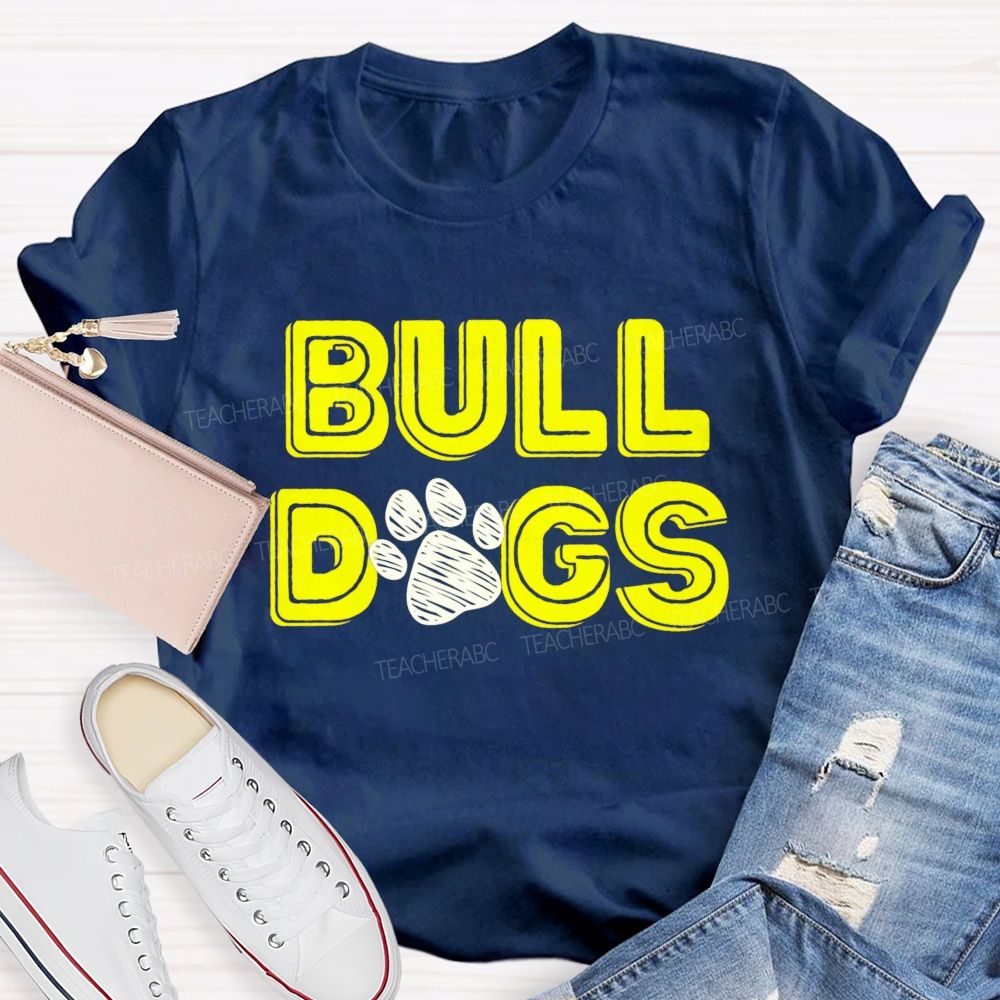 Personalized Mascot Bold Letters Teacher T-Shirt