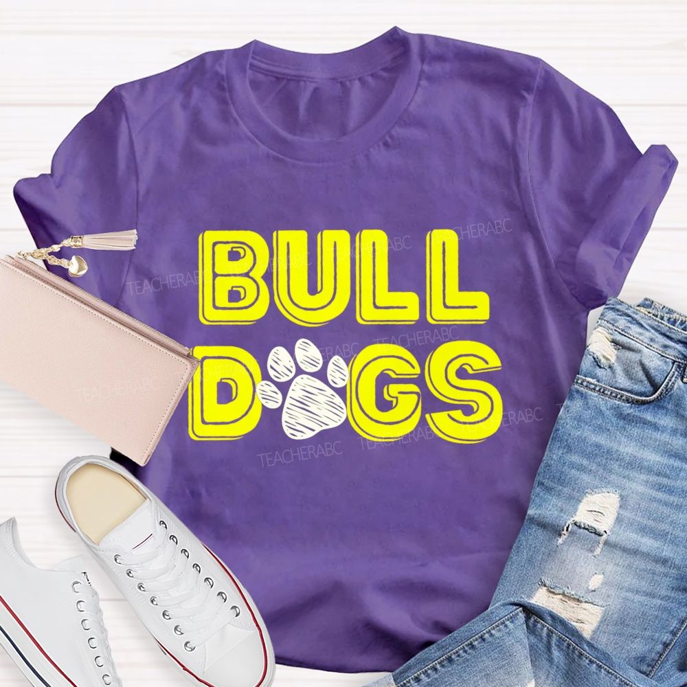 Personalized Mascot Bold Letters Teacher T-Shirt