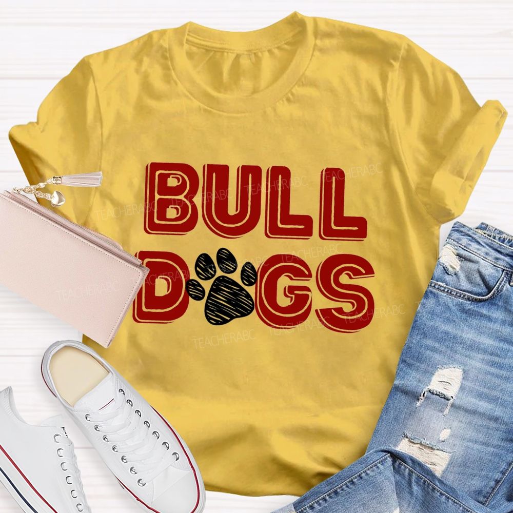 Personalized Mascot Bold Letters Teacher T-Shirt