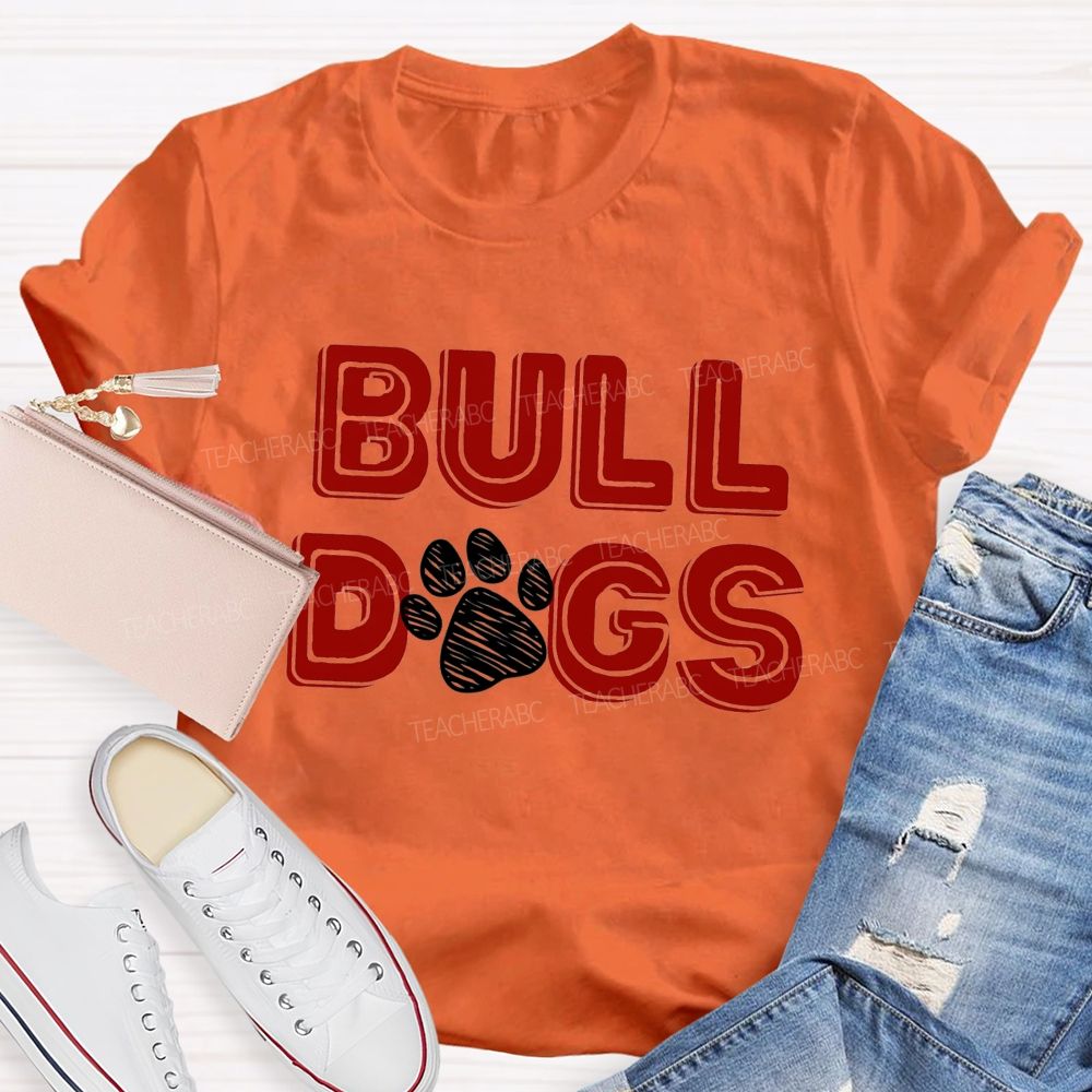 Personalized Mascot Bold Letters Teacher T-Shirt