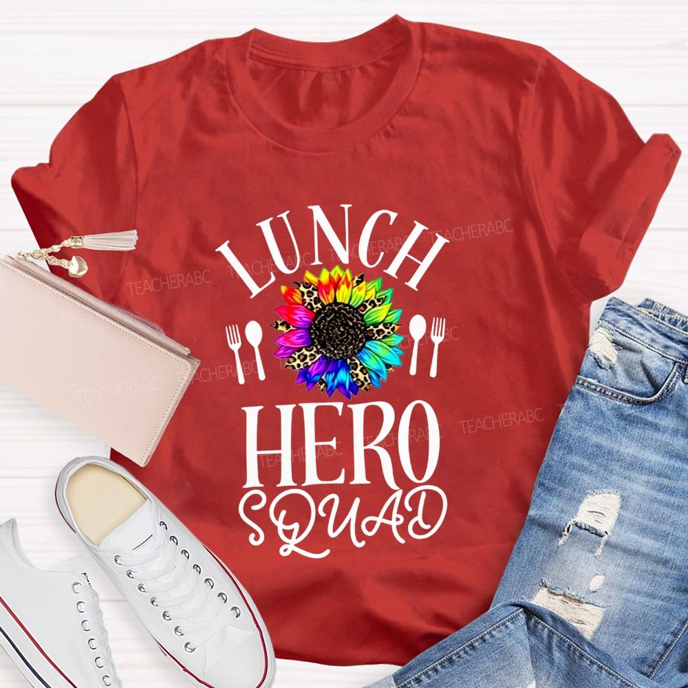 Lunch Hero Squad Rainbow Sunflower T-shirt