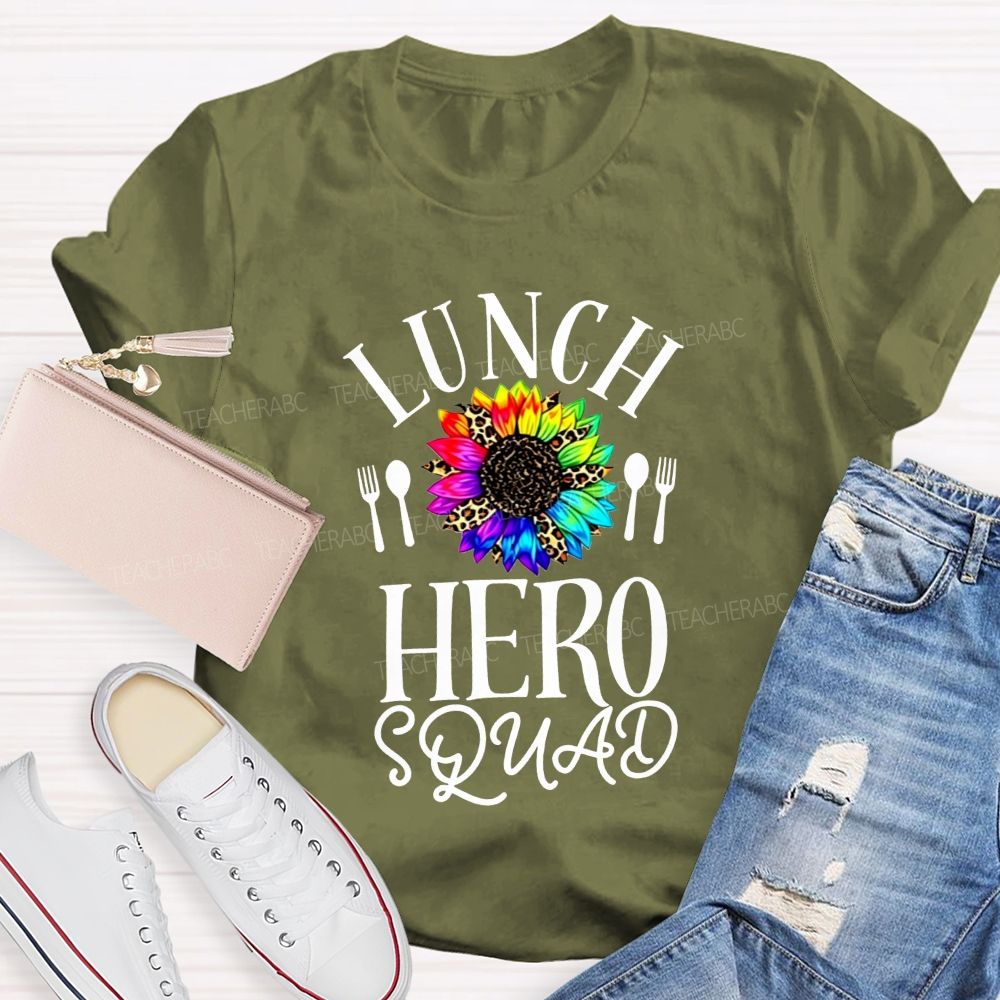 Lunch Hero Squad Rainbow Sunflower T-shirt
