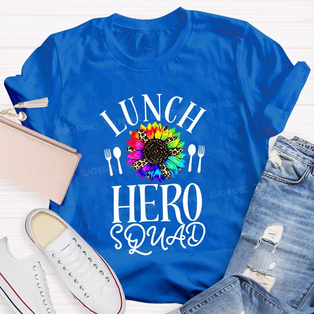 Lunch Hero Squad Rainbow Sunflower T-shirt