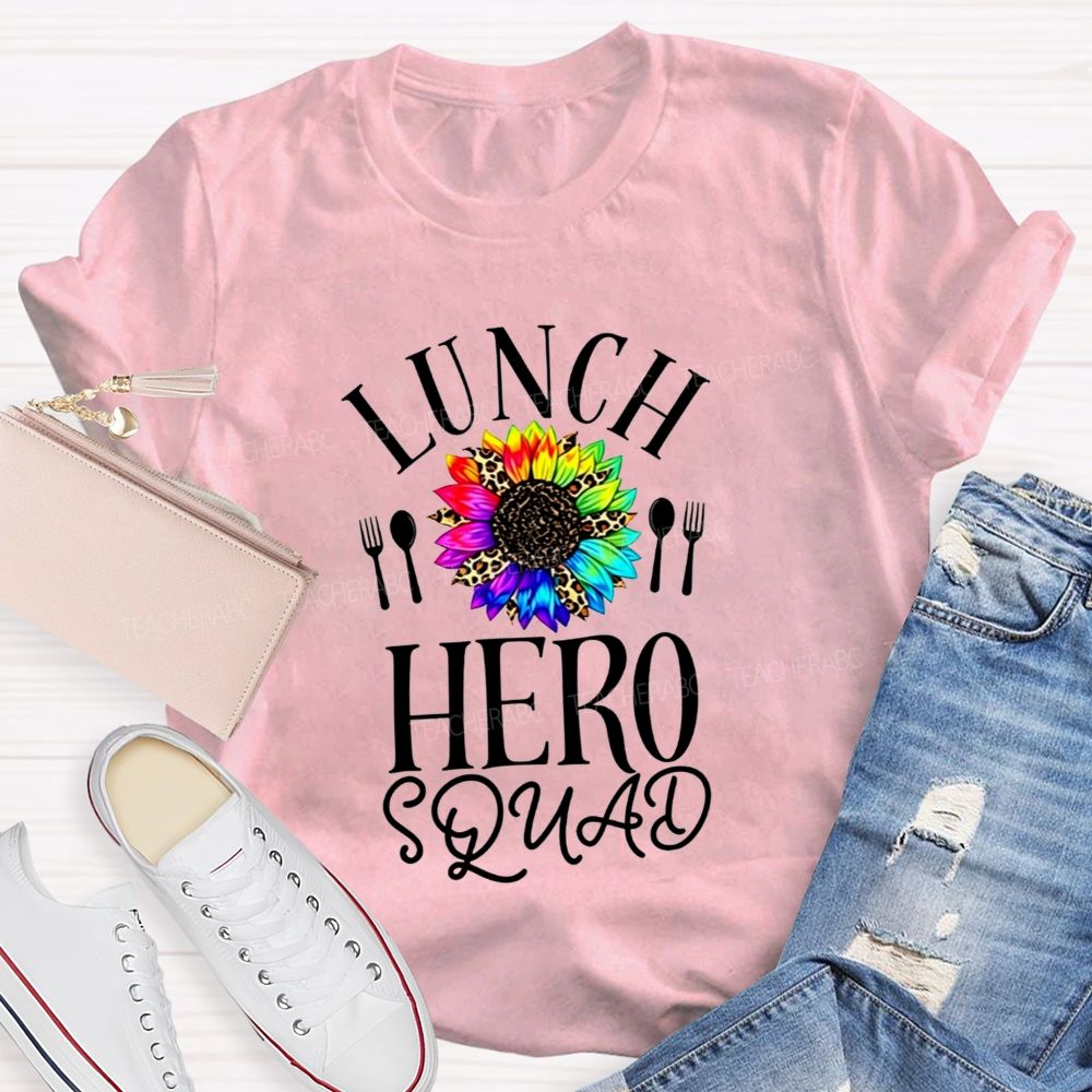 Lunch Hero Squad Rainbow Sunflower T-shirt