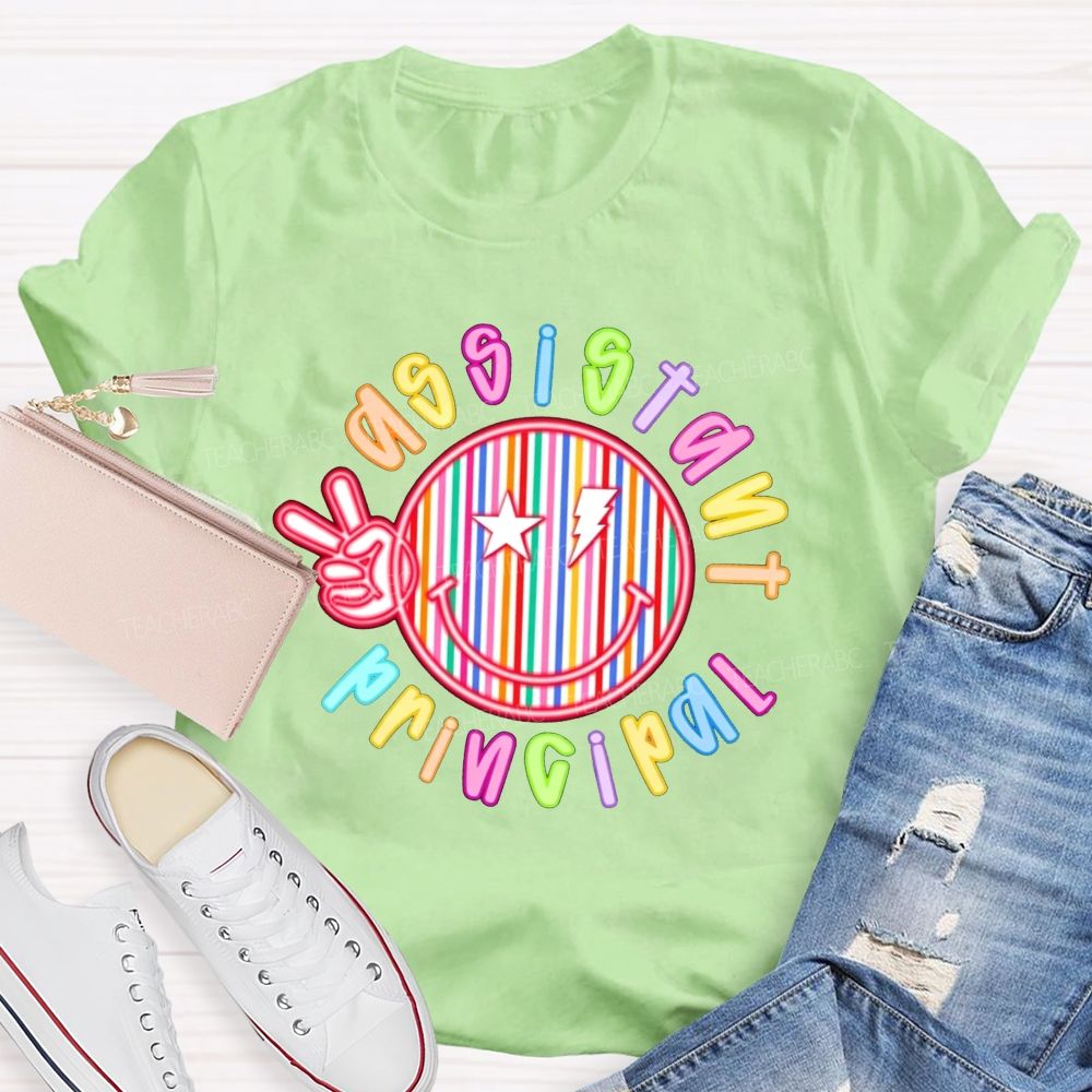 Assistant Principal Vibes Peace And Joy Teacher T-shirt