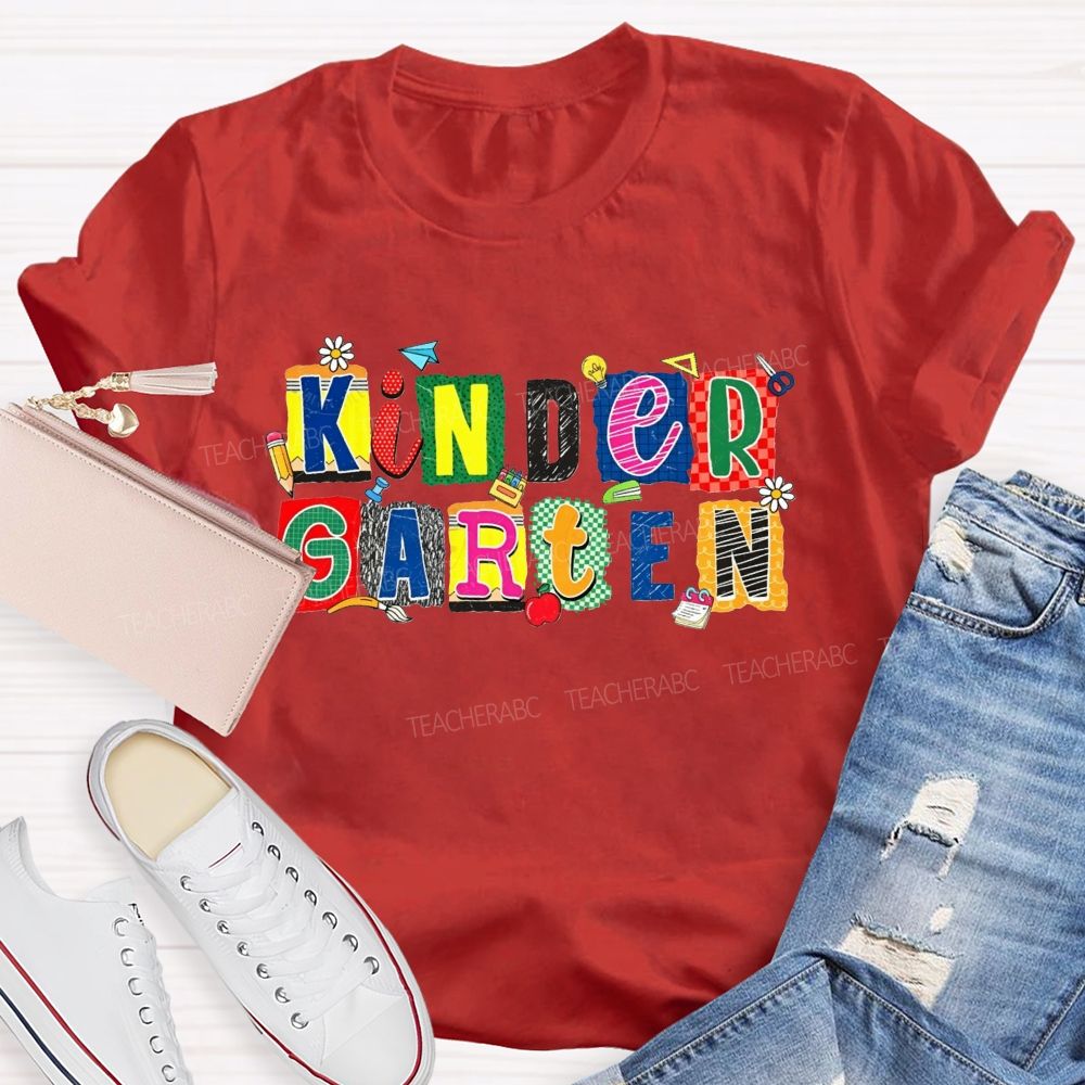 Personalized Grade Kindergarten Where Little Hearts Grow Teacher T-shirt