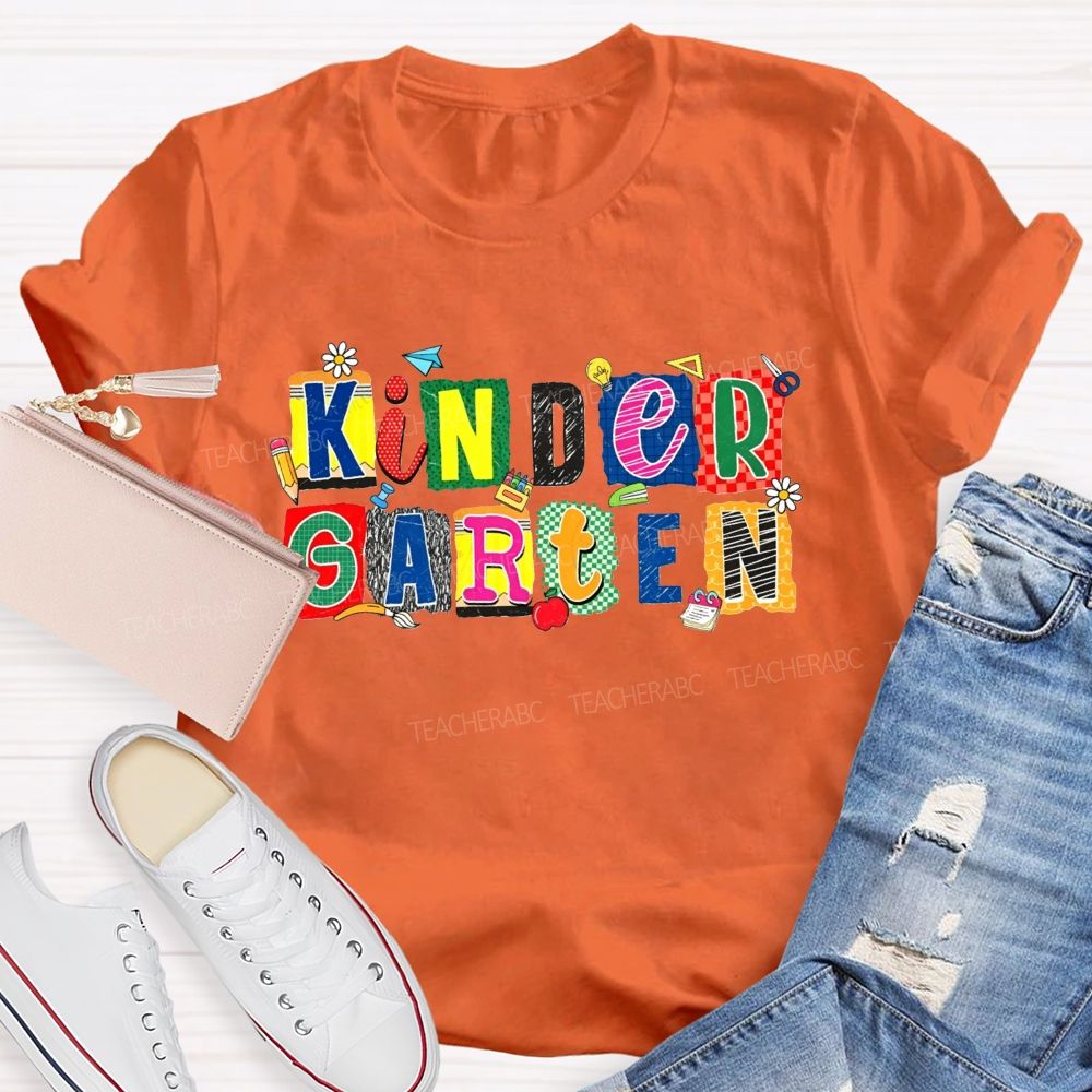 Personalized Grade Kindergarten Where Little Hearts Grow Teacher T-shirt