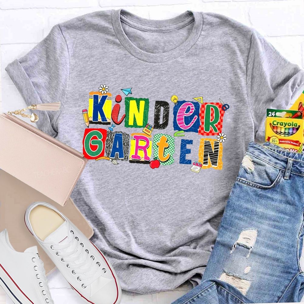Personalized Grade Kindergarten Where Little Hearts Grow Teacher T-shirt