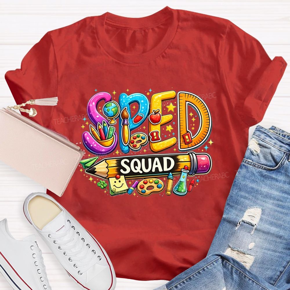 Sped Squad Where Every Mind Shines Teacher T-shirt