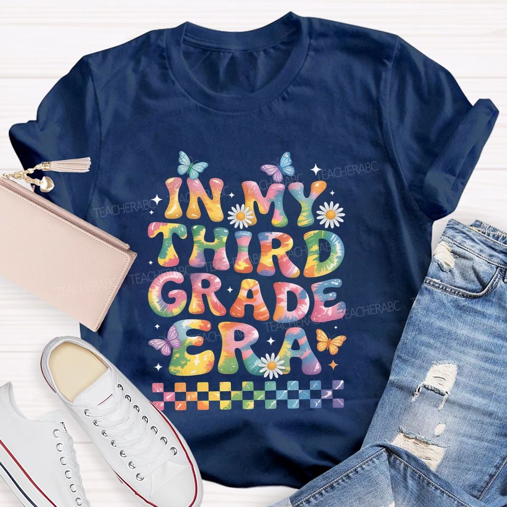 Personalized Grade In My Third Grade Era Butterfly Teacher T-shirt