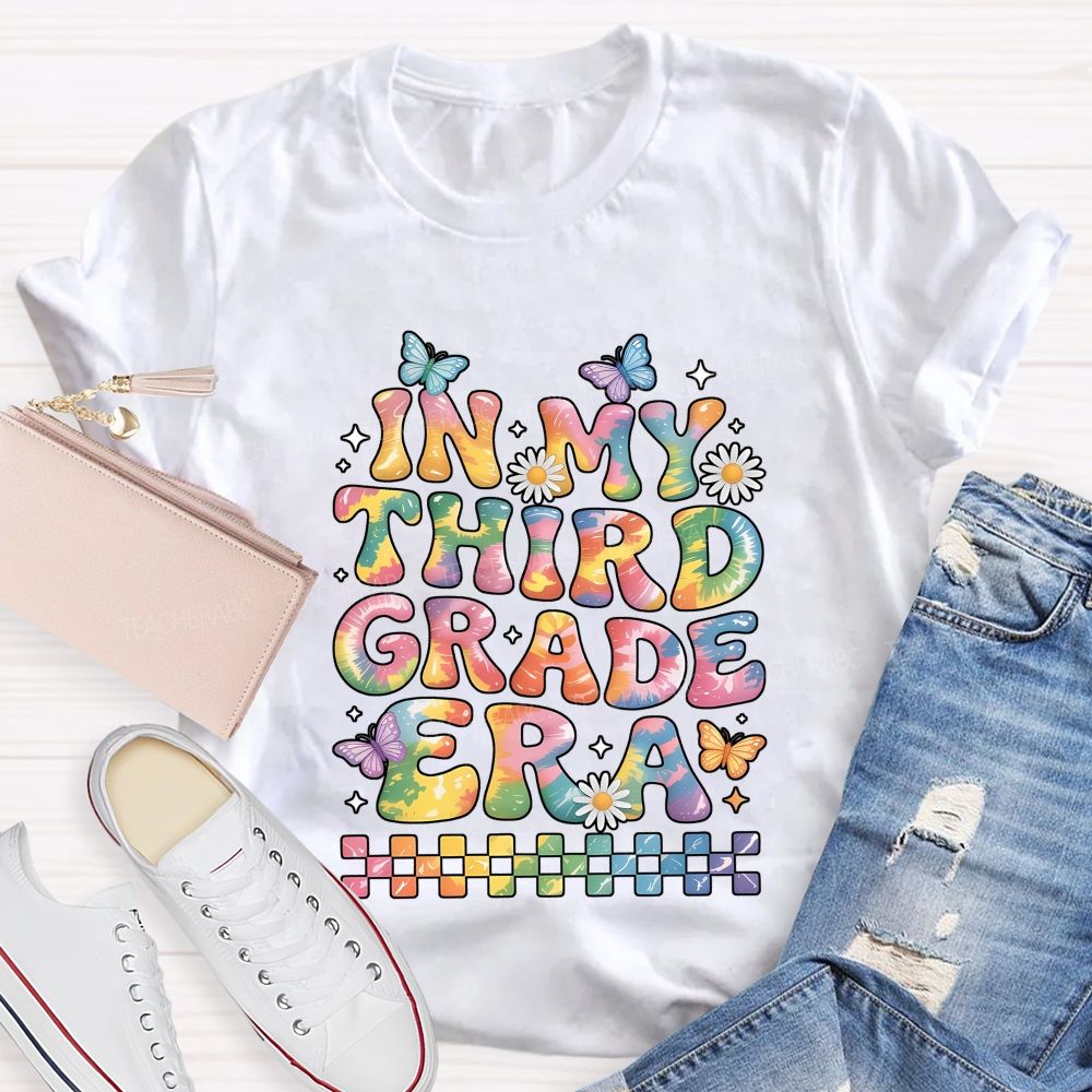 Personalized Grade In My Third Grade Era Butterfly Teacher T-shirt