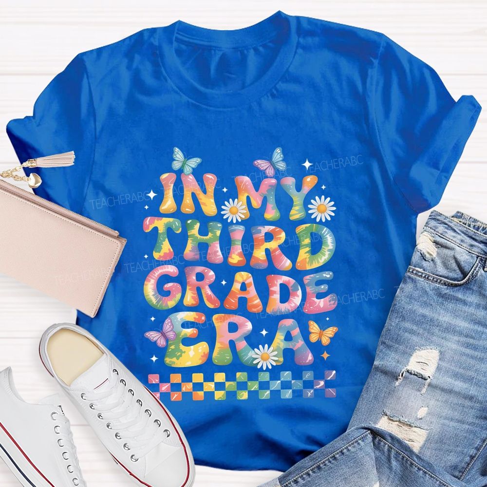 Personalized Grade In My Third Grade Era Butterfly Teacher T-shirt
