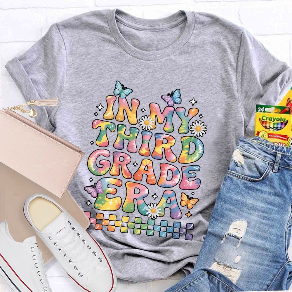 Personalized Grade In My Third Grade Era Butterfly Teacher T-shirt