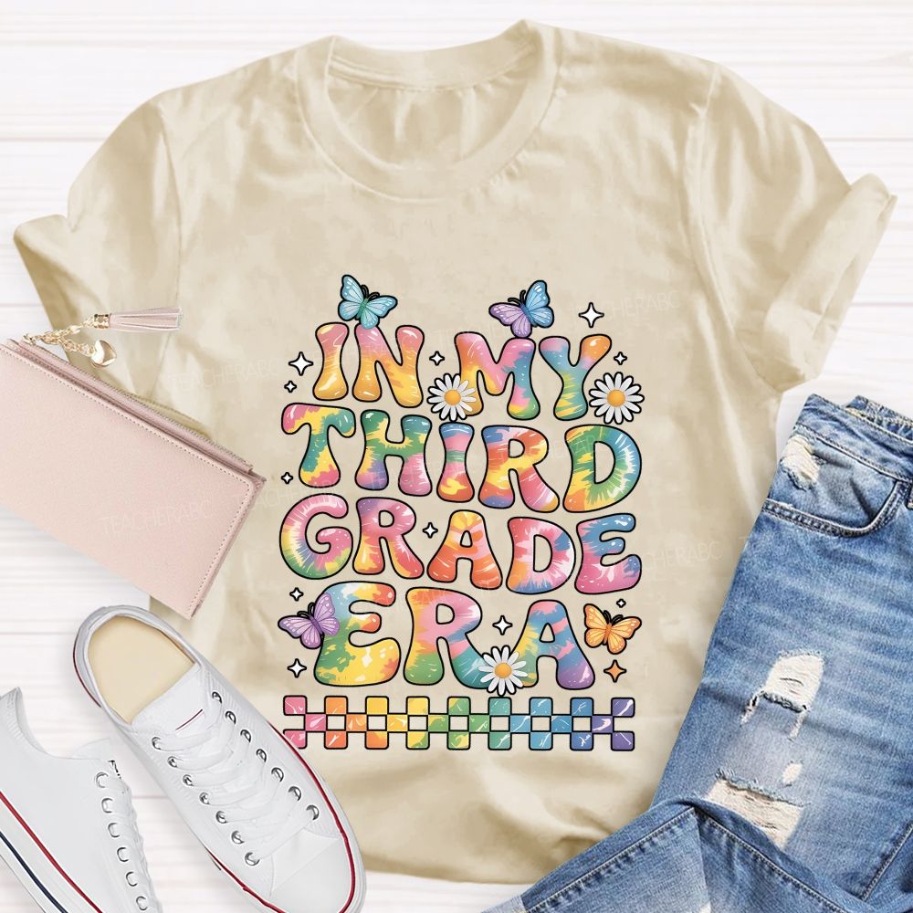 Personalized Grade In My Third Grade Era Butterfly Teacher T-shirt