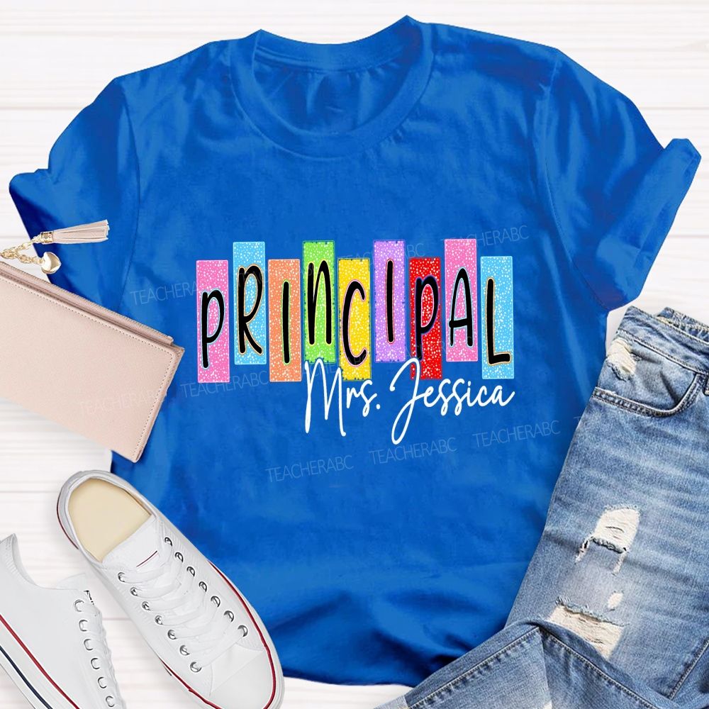 Personalized Name School Principal Teacher T-Shirt