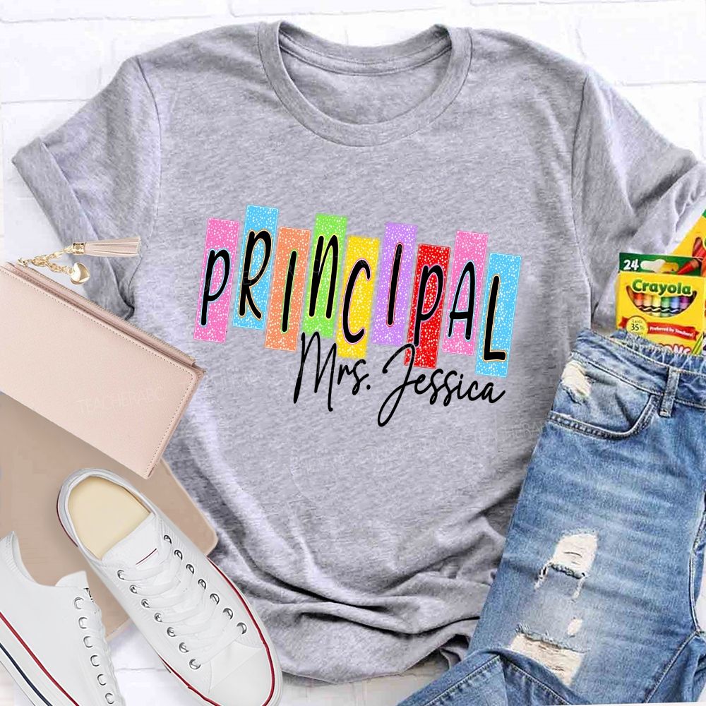 Personalized Name School Principal Teacher T-Shirt