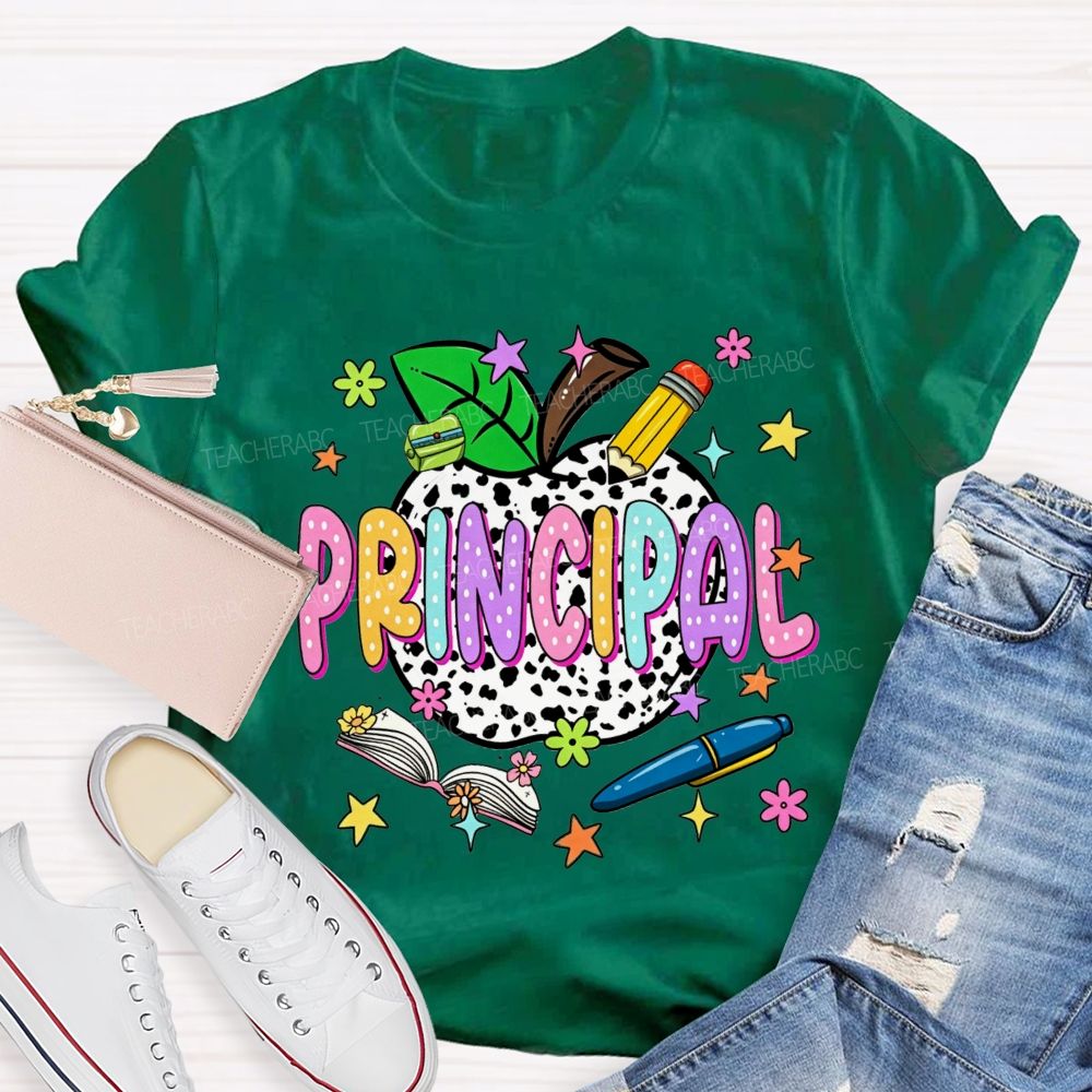 Apple Principal Cute Principal School Life T-shirt