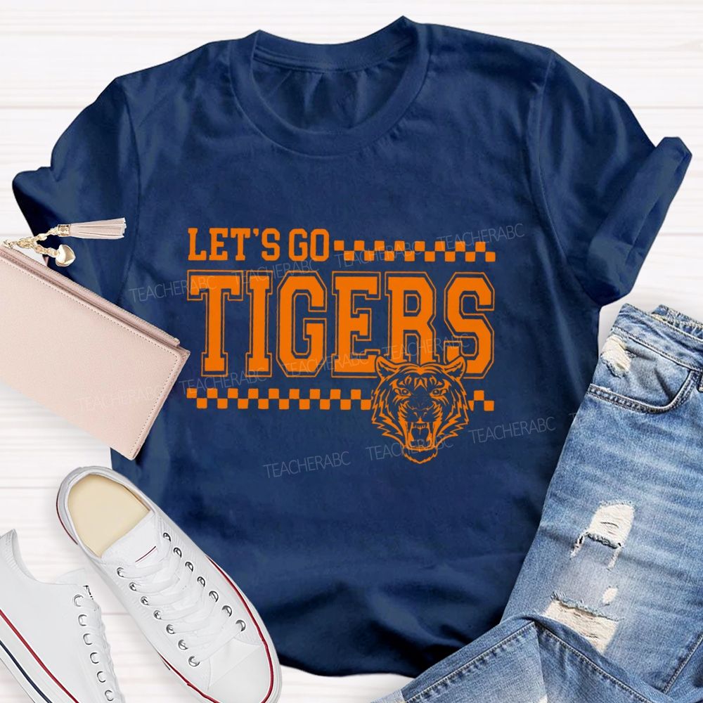 Personalized Mascot Let'S Go Tigers Game Day Teacher T-shirt