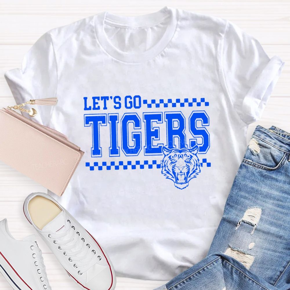 Personalized Mascot Let'S Go Tigers Game Day Teacher T-shirt