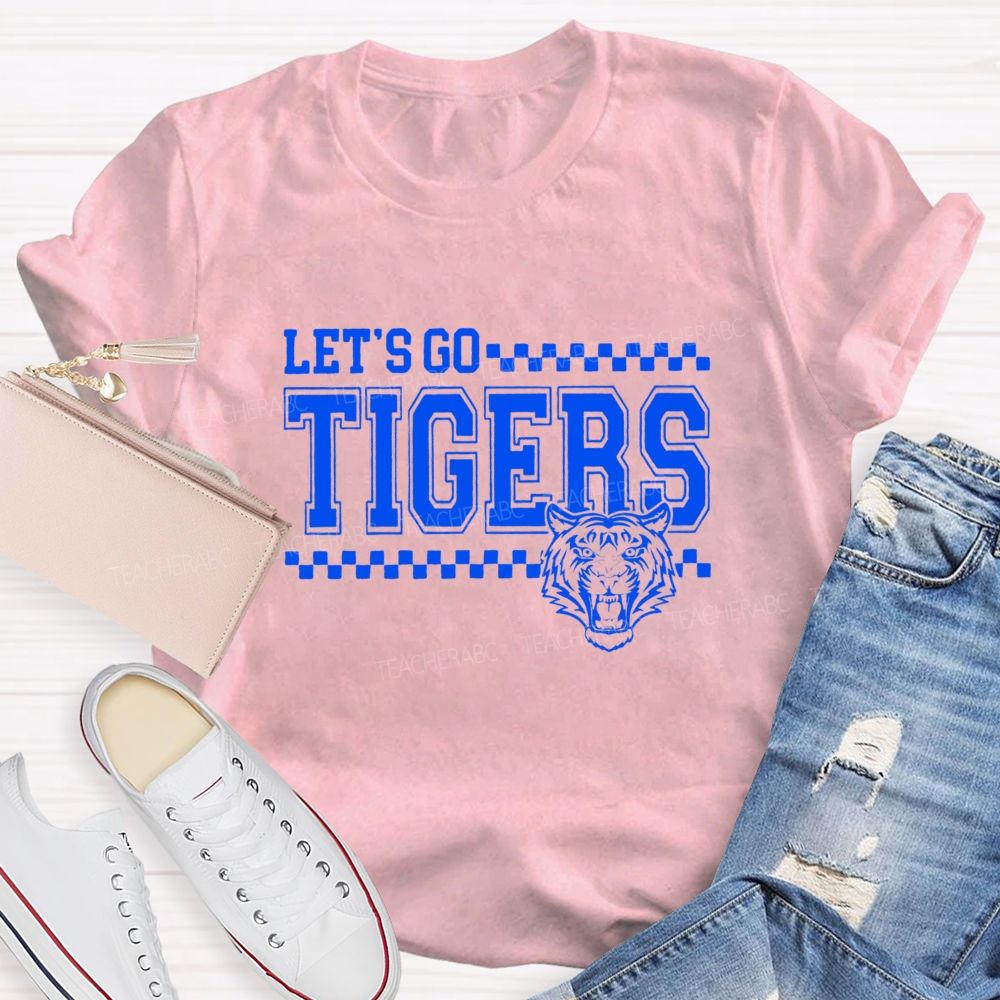 Personalized Mascot Let'S Go Tigers Game Day Teacher T-shirt