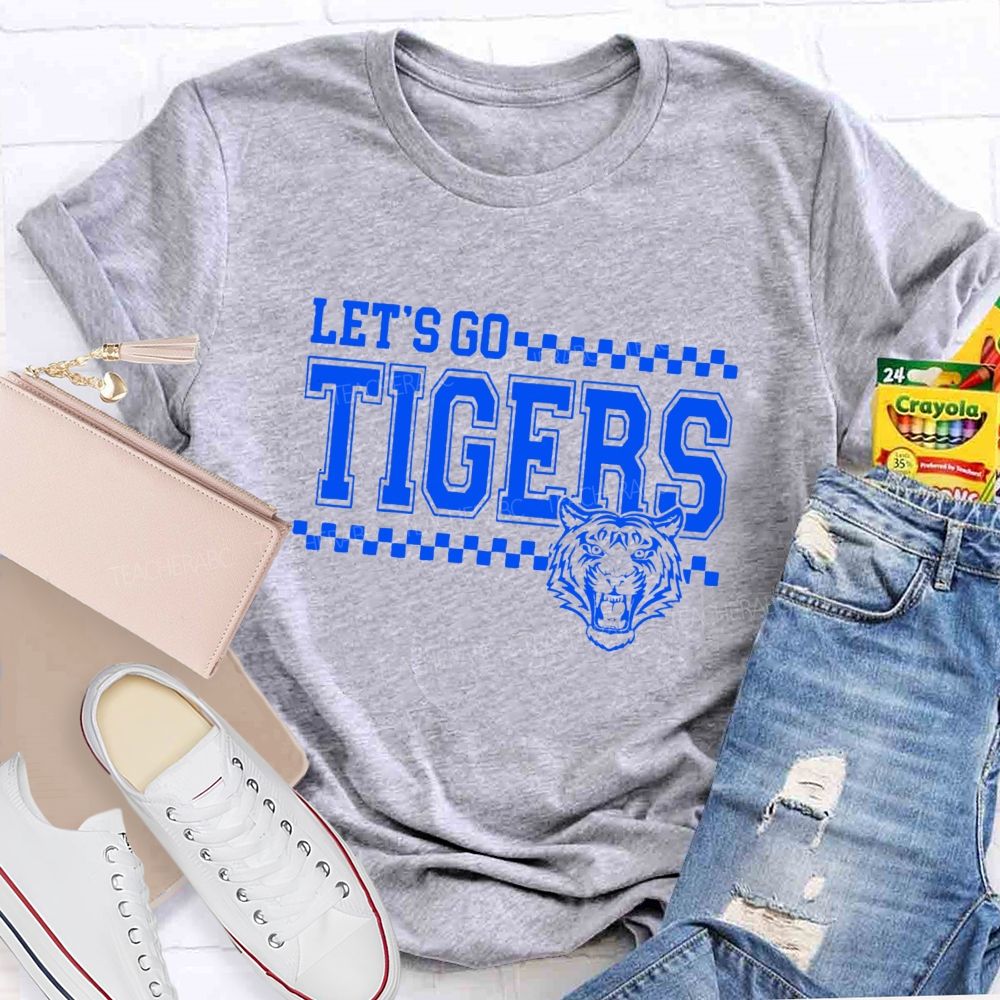 Personalized Mascot Let'S Go Tigers Game Day Teacher T-shirt