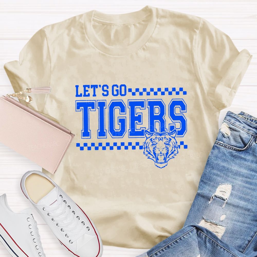 Personalized Mascot Let'S Go Tigers Game Day Teacher T-shirt