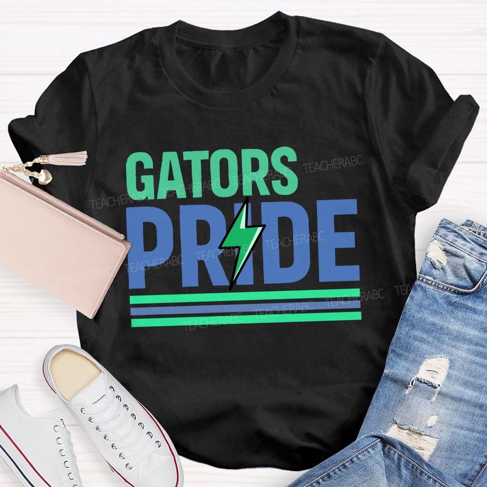 Personalized Mascot Gators Pride Lightning School Mascot T-shirt