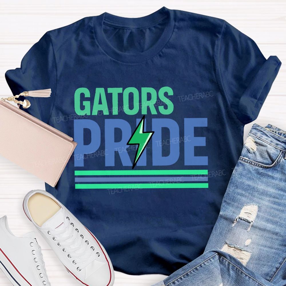 Personalized Mascot Gators Pride Lightning School Mascot T-shirt