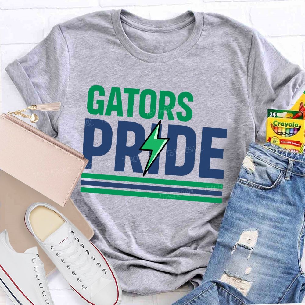 Personalized Mascot Gators Pride Lightning School Mascot T-shirt