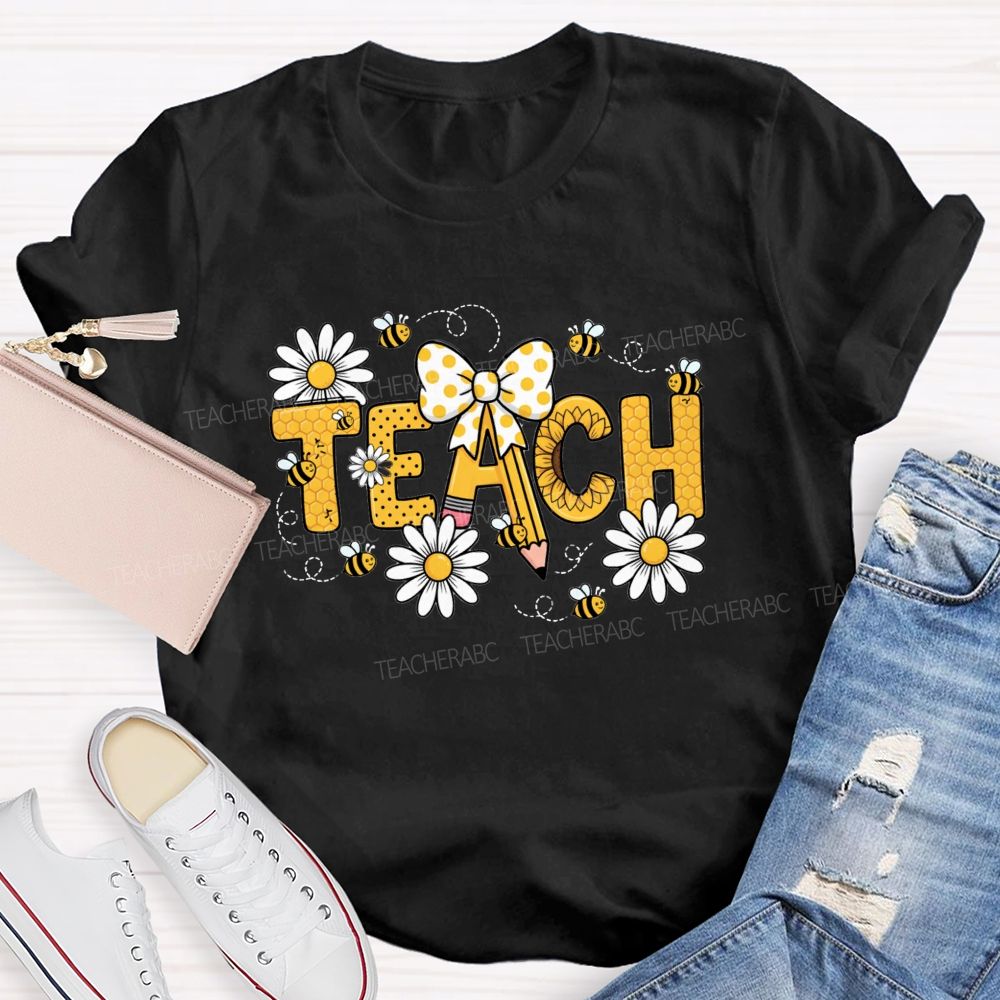 Bee Teacher Bee Kind Beehive Teacher T-Shirt