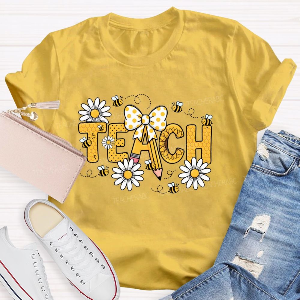 Bee Teacher Bee Kind Beehive Teacher T-Shirt