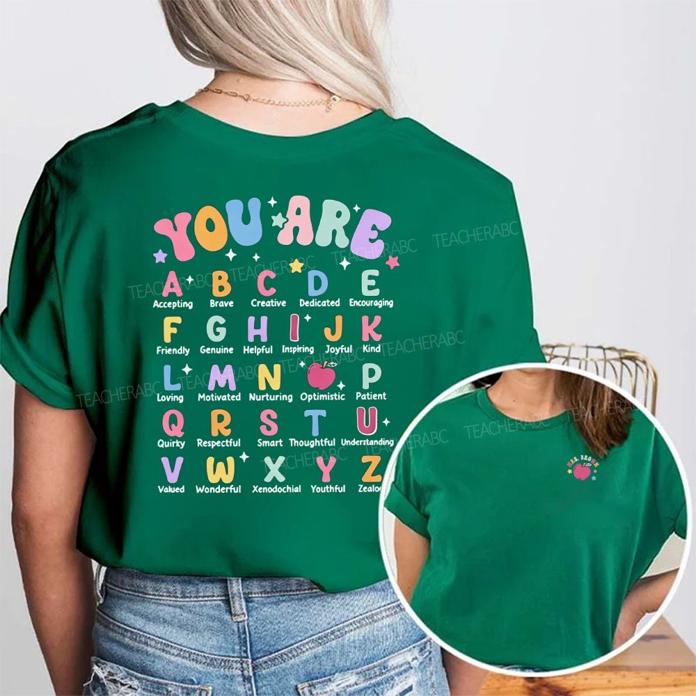 Personalized Teacher Name You Are Alphabet Shirt,