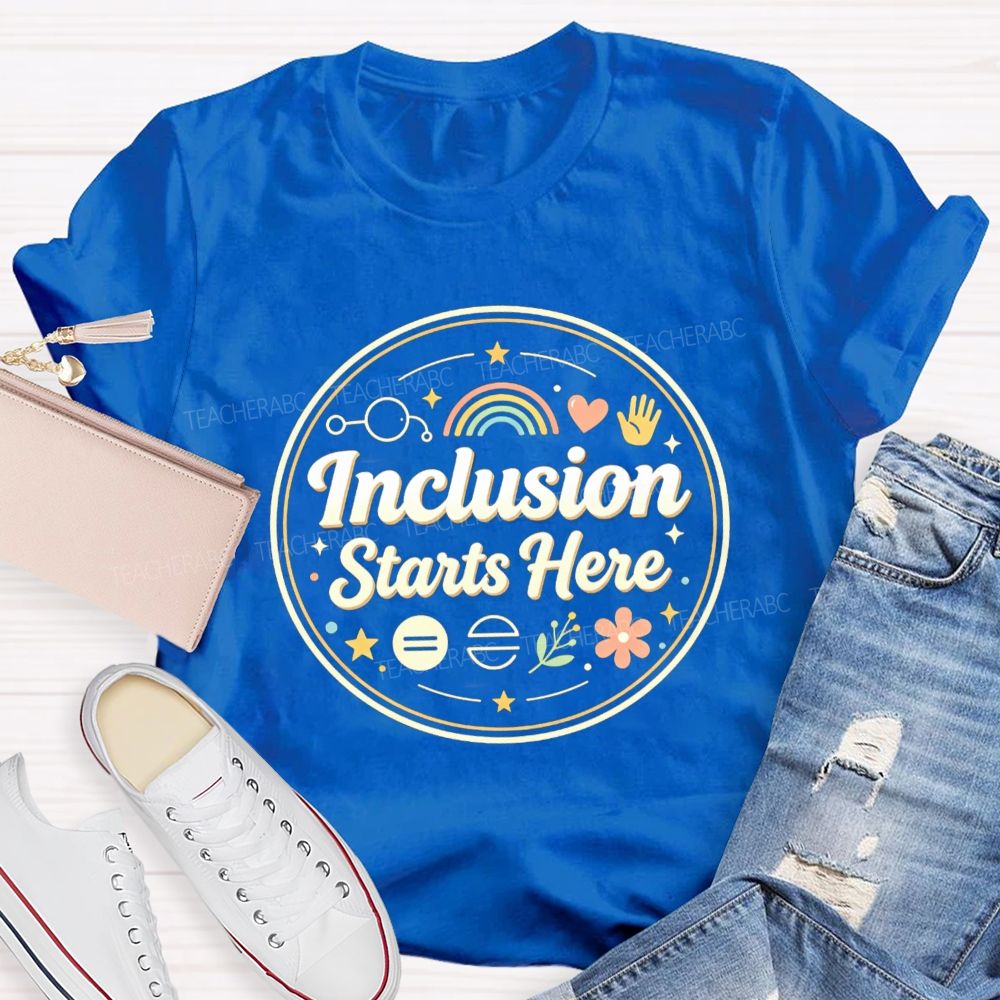 Inclusion Stars Here Teacher T-shirt