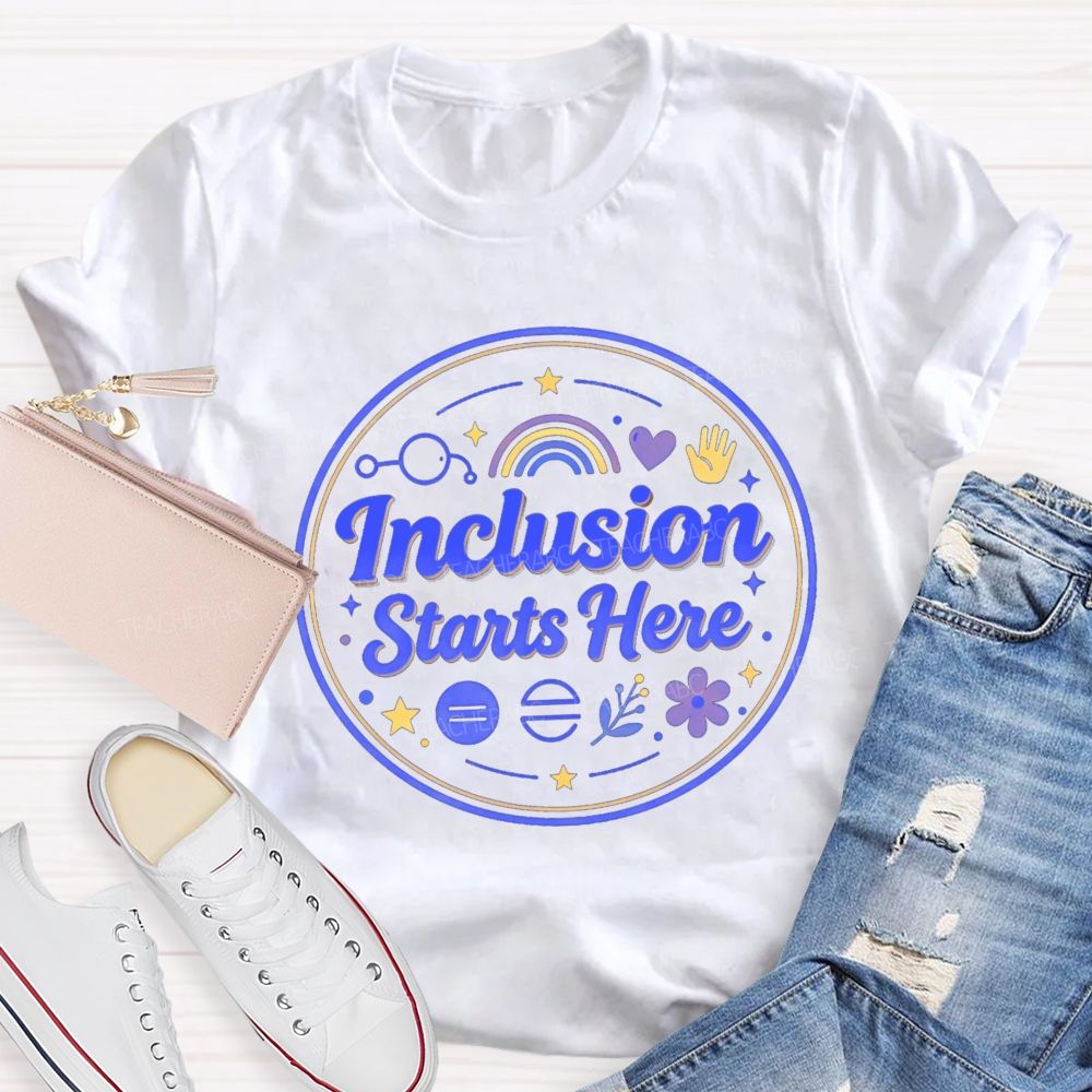 Inclusion Stars Here Teacher T-shirt