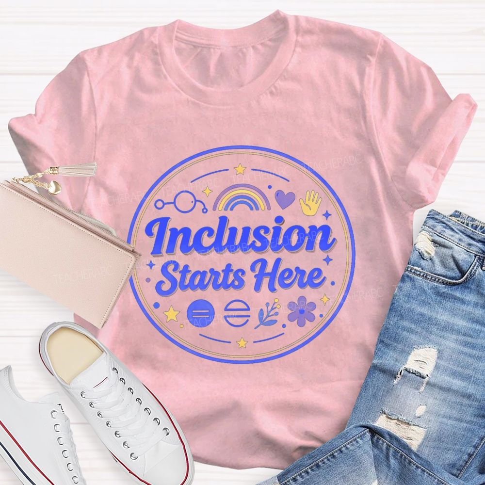 Inclusion Stars Here Teacher T-shirt