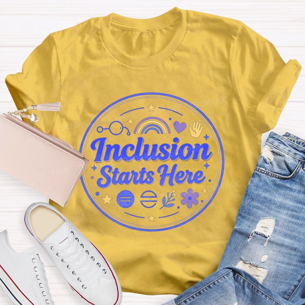 Inclusion Stars Here Teacher T-shirt
