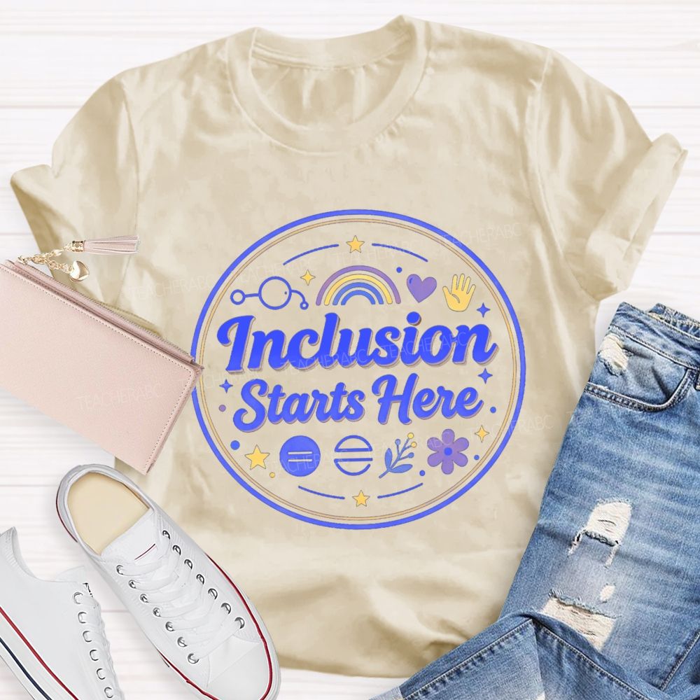 Inclusion Stars Here Teacher T-shirt