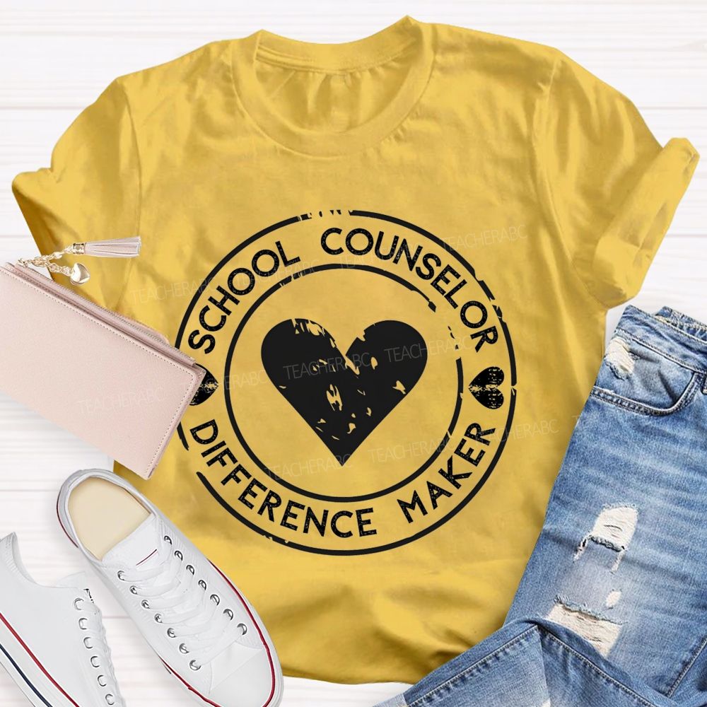 School Counselor Difference Maker Teacher T-shirt
