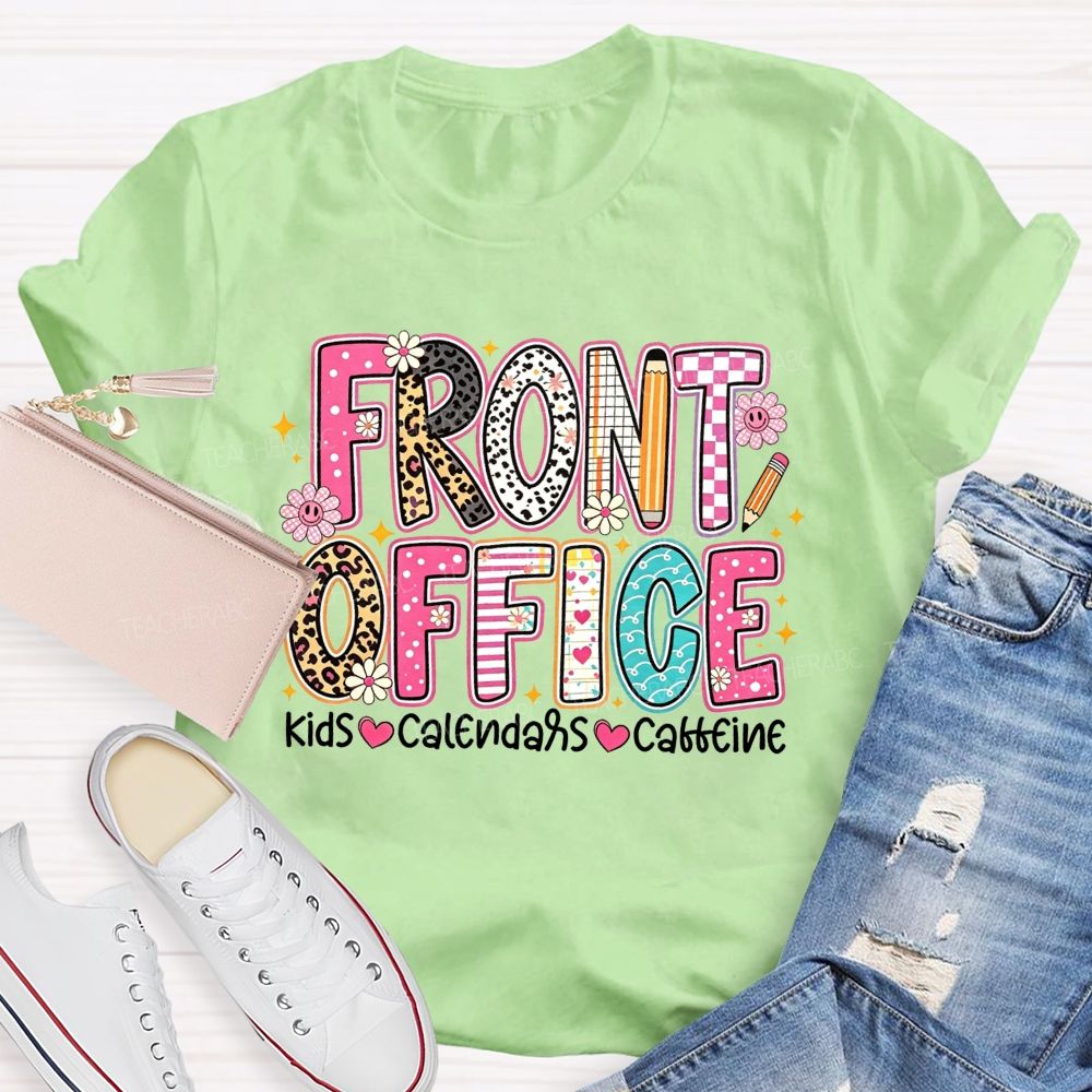 Front Office Kids Calendars Caffeine T-shirt