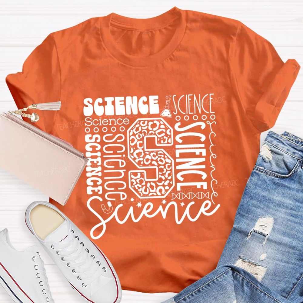 Science In Different Fonts Teacher T-Shirt