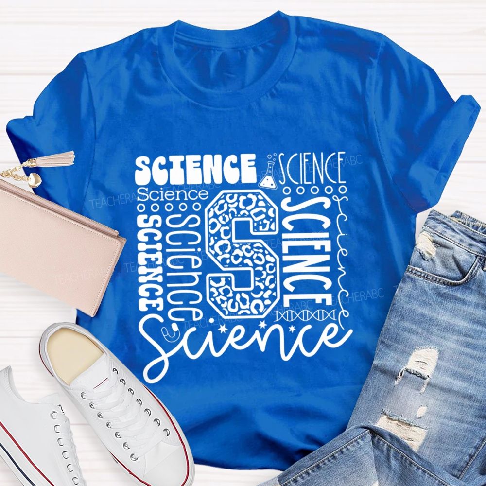 Science In Different Fonts Teacher T-Shirt